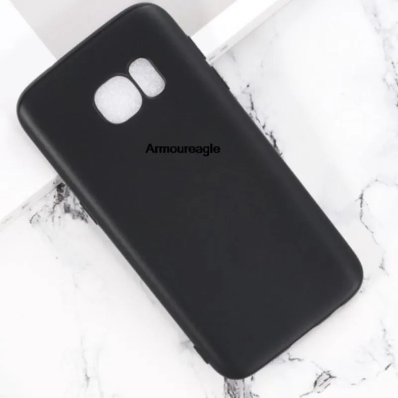 for samsung galaxy s7 case matte soft black tpu back cover safety on for sm-g930f sm-g930w sm-g9300 phone case slim shield