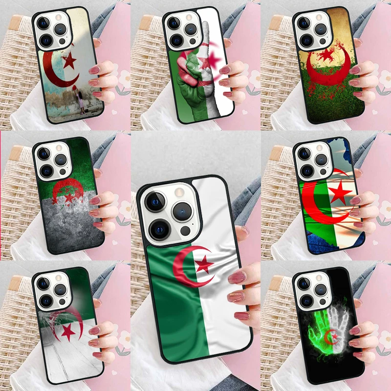 Algeria Flag Soft Phone Case Cover for iPhone 16 Promax 15 Pro 13 14 Plus 11 12 Mini XR XS MAX Coque