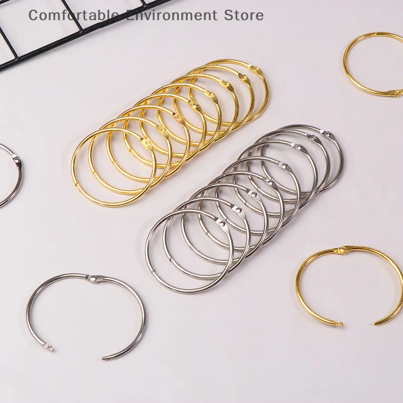 10 Pcs Multifunctional Curtain O-Rings Rustproof and Anti-falling Round Iron Shower Curtain Rings Home Furnishing Hardware parts