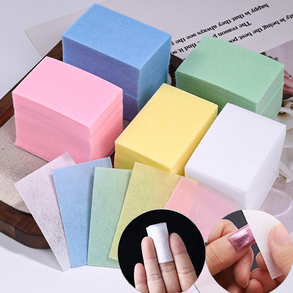 100/600 Stück fusselfreie Nageltücher aus Vliesstoff, trockene Nagelvorbereitungstücher, Nagellackentferner, Wimpernverlängerungen, Kleber, Nagelreinigungspads