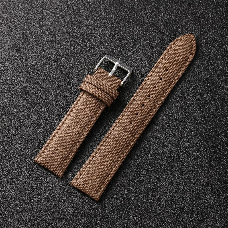 *NEW STYLE* Watch Strap  Denim Leather Nylon Replacement Watch Band Woven Pattern Soft Canvas Leather Strap High Quality