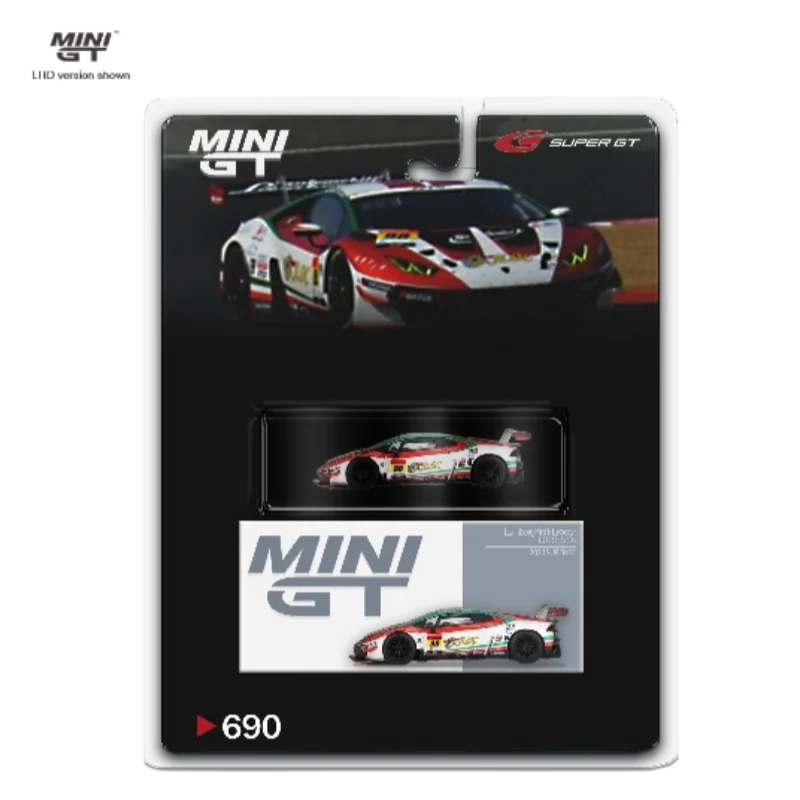 

МИНИ-ГТ 1:64 # 690 Lamborghini Huracan GT3 EVO2 имитационная модель автомобиля из сплава, игрушка для мальчиков, коллекционное украшение для взрослых.