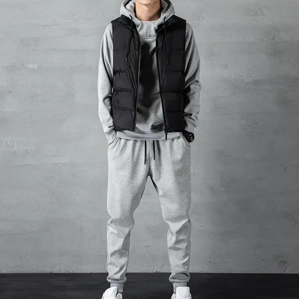 Men Tracksuit 2 Pieces Hoodie Pants Set Spring Casual Men Zipper Sweatshirt Sweatpants Sportswear Set Jacket Coats Jogger Suit