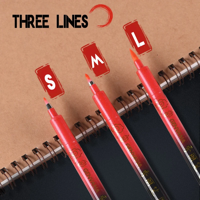 Student Drawing Hook Line Pen Calligraphy Practice Can Add Ink Soft Head Writing Implement School Supplies