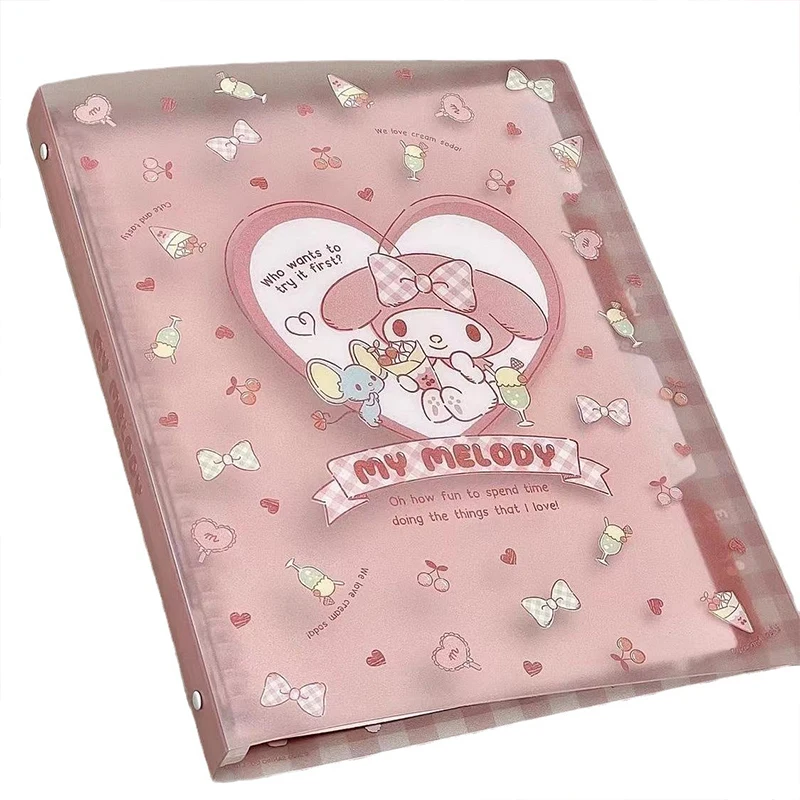 Sanrio My Melody transparently Cover Notebooks Kawaii Cute Anime Cartoon Student Handbook Stationery Notepad Toys Girls Gifts