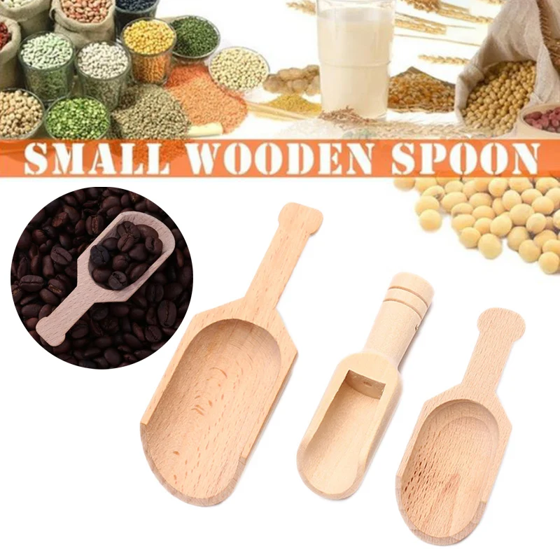 1 Stück Mini-Teelöffel aus Holz für Kaffee, Gewürze, Süßigkeiten, Badesalz - HMA5