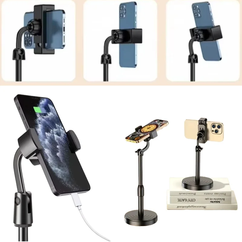 

360 ° Вращающаяся универсальная подставка для мобильного телефона, противоскользящая основа, настольная складная регулируемая гибкая подставка для Iphone Samsung