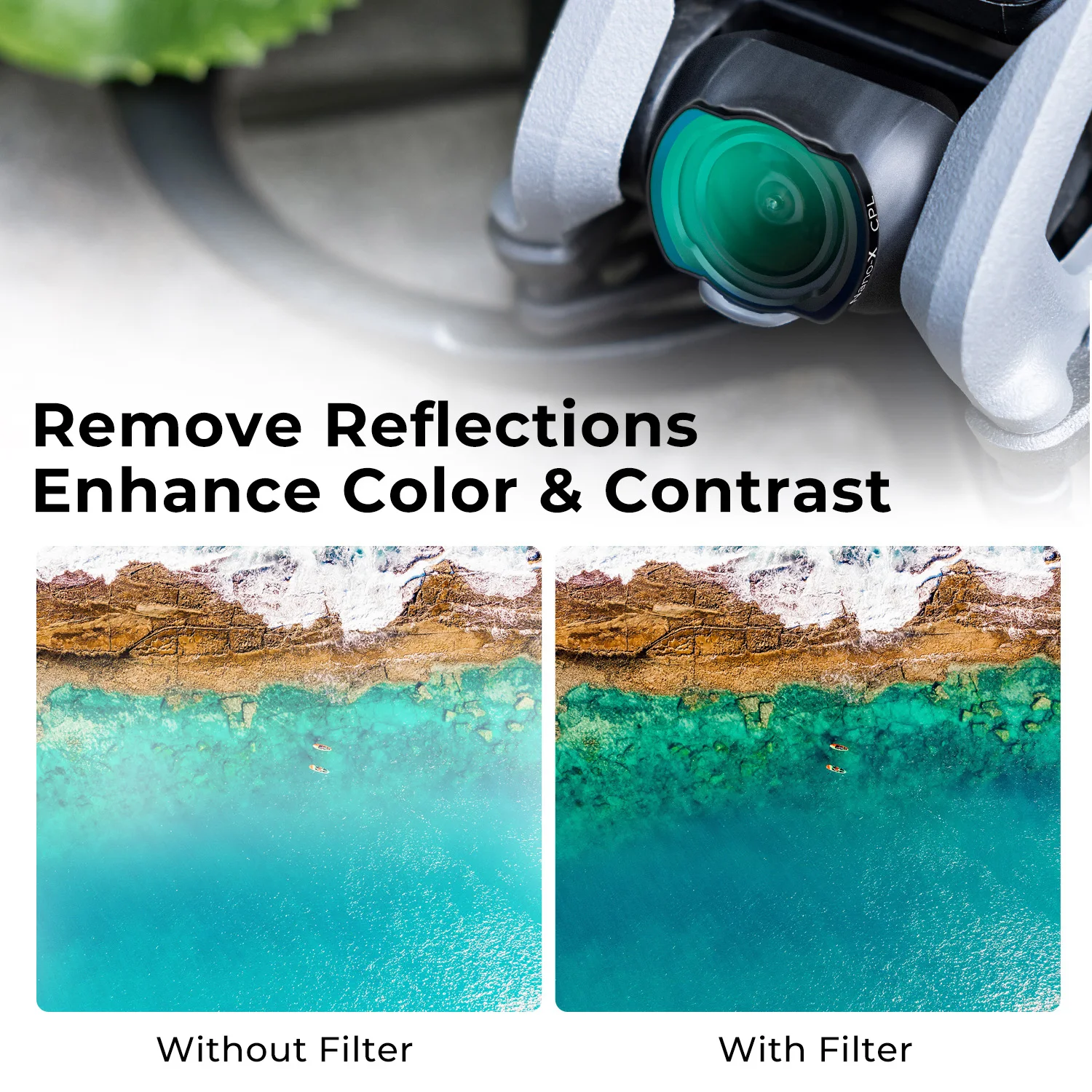 K&F Concept Drone Lens Filter for DJI Avata Drone Filter Set 6pcs UV CPL ND4 ND8 ND16 ND32 Optical Glass Lens Drone Accessories