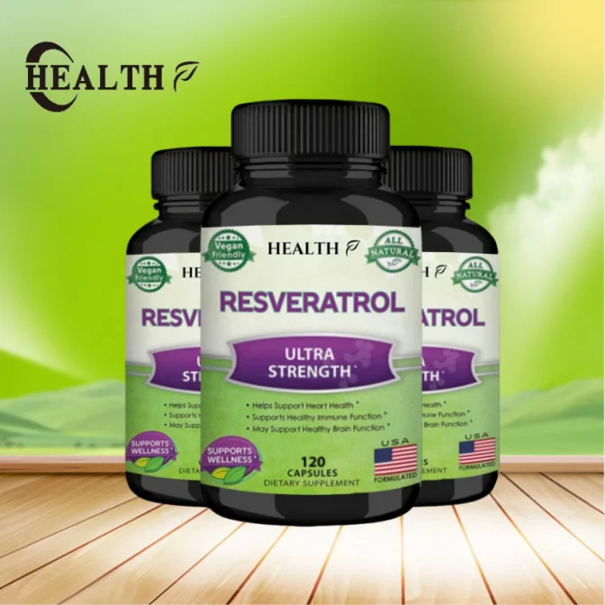 Natural Resveratrol 1000mg, 120 Capsules - Vegan, Gluten Free, Non-GMO