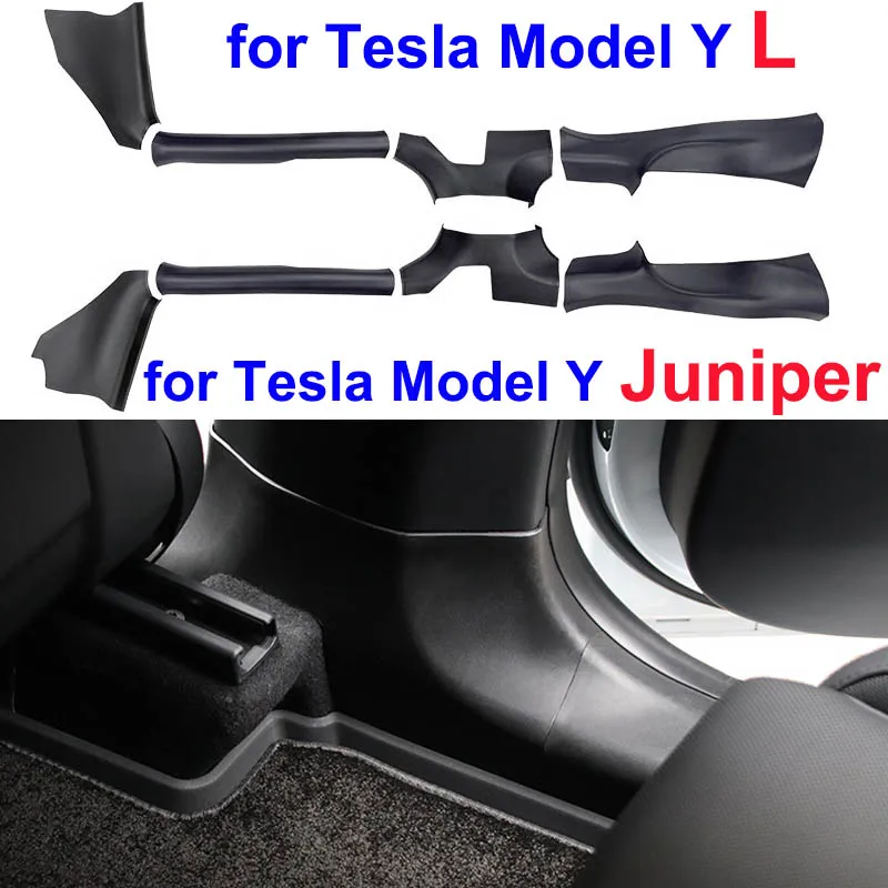 Für Tesla Model YL 2026 Zubehör TPE Einstiegsleisten-Schutzstreifen vorne und hinten Y L Juniper Anti-Kick-Schutzplatte Aufkleber