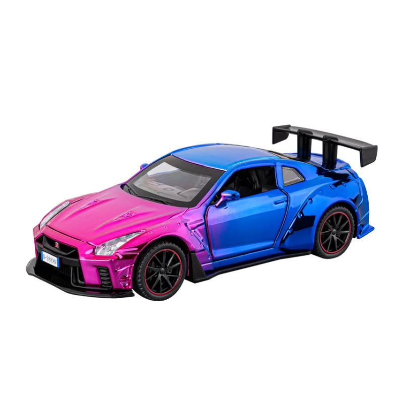 1:32 GTR R35 سيارة رياضية Diecasts لعبة المركبات لعبة معدنية نموذج سيارة محاكاة التراجع مجموعة ألعاب أطفال