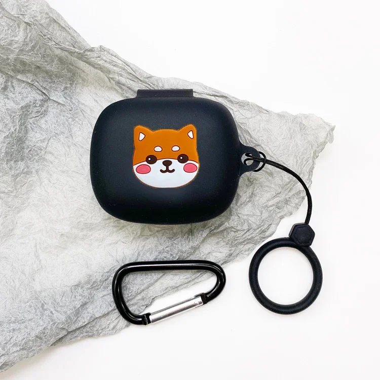 Мультяшный чехол для JLab JBuds Mini, силиконовое кольцо, защита от падения, чехол для наушников, мягкая коробка для наушников