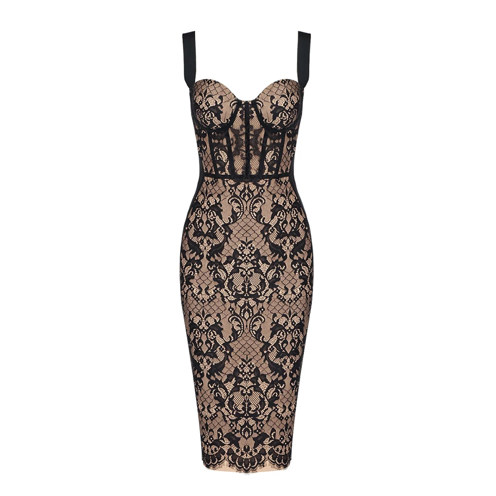 

Women's Retro Lace Sexy Slip Dress Nightclub Tight Dress