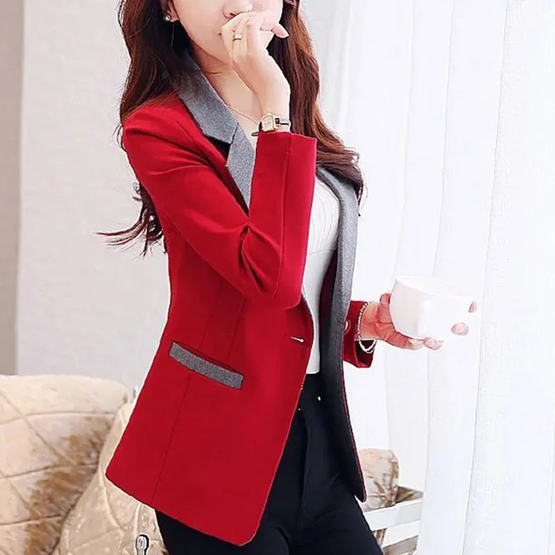 Fashion Lapel Button Pockets All-match Blazer Women\'s Clothing 2023 Autumn New Casual Tops Loose Commute Blazers