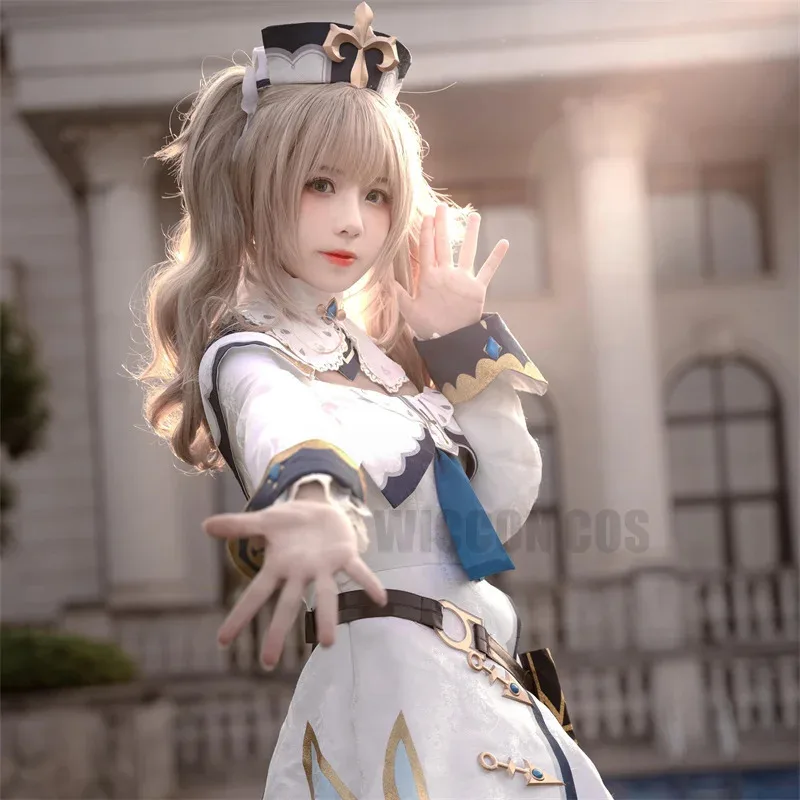 Az15Genshin تأثير مشروع تأثيري الأحذية أحذية شعر مستعار باربرا بنات الأميرة فساتين لوليتا خادمة الملابس للنساء هالوين