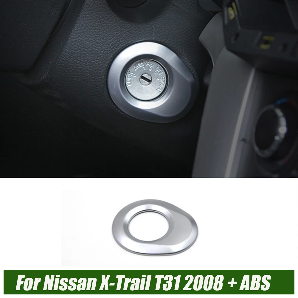 

For Nissan X-Trail T31 X trail 2008 2009 2010 2011 2012 2013 ABS Plastic matte car Key Start System Ignition Igniter Ring Trim