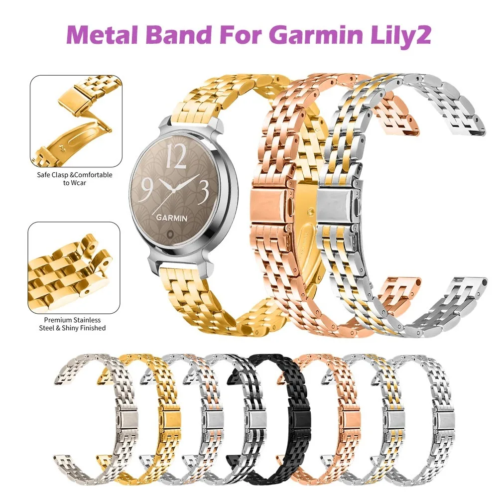

Business Metal Band for Garmin Lily2 Watch Strap Stylish Stainless Steel Quick Release for Garmin Lily2 Watch Strap Accessories