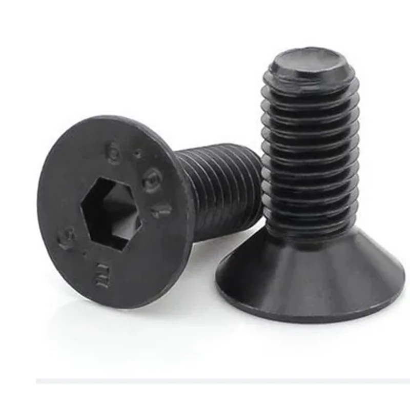 

10.9 grade M3X6-35 M4X6-50 M5X6-50 M6X8-80 M8X10-100 alloy steel hex socket flat head black coutersunk screws441