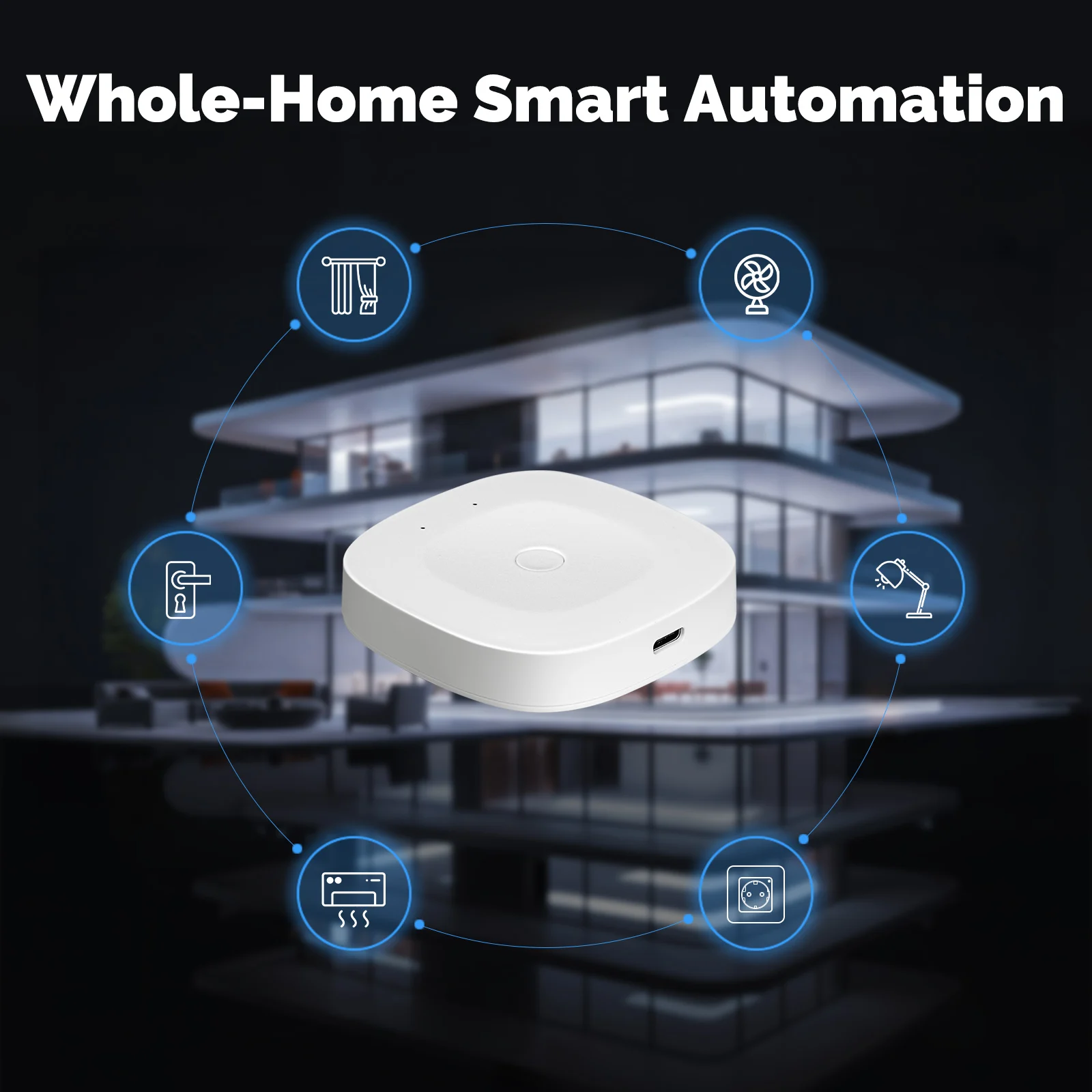 MOES Tuya Bluetooth Gateway Hub Type-C Port Power Supply Bridge أتمتة المنزل الذكي شبكة لاسلكية تدعم Alexa Google Home