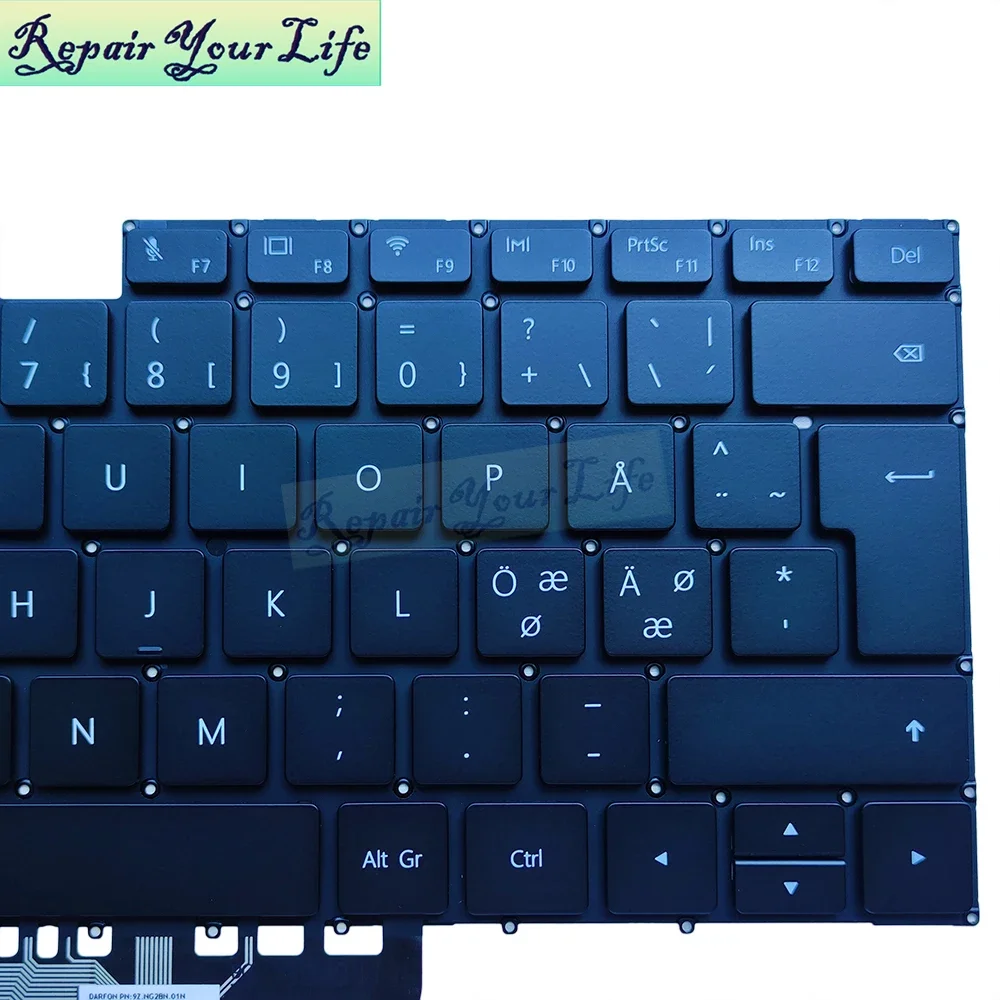 Norway Euro Keyboard Backlight for Huawei MateBook D 14 NBL-WAQ9RP WAQ9L WAQ9R NBB-WAH9 WAP9R KLW-W19 W29 Laptop Keyboards