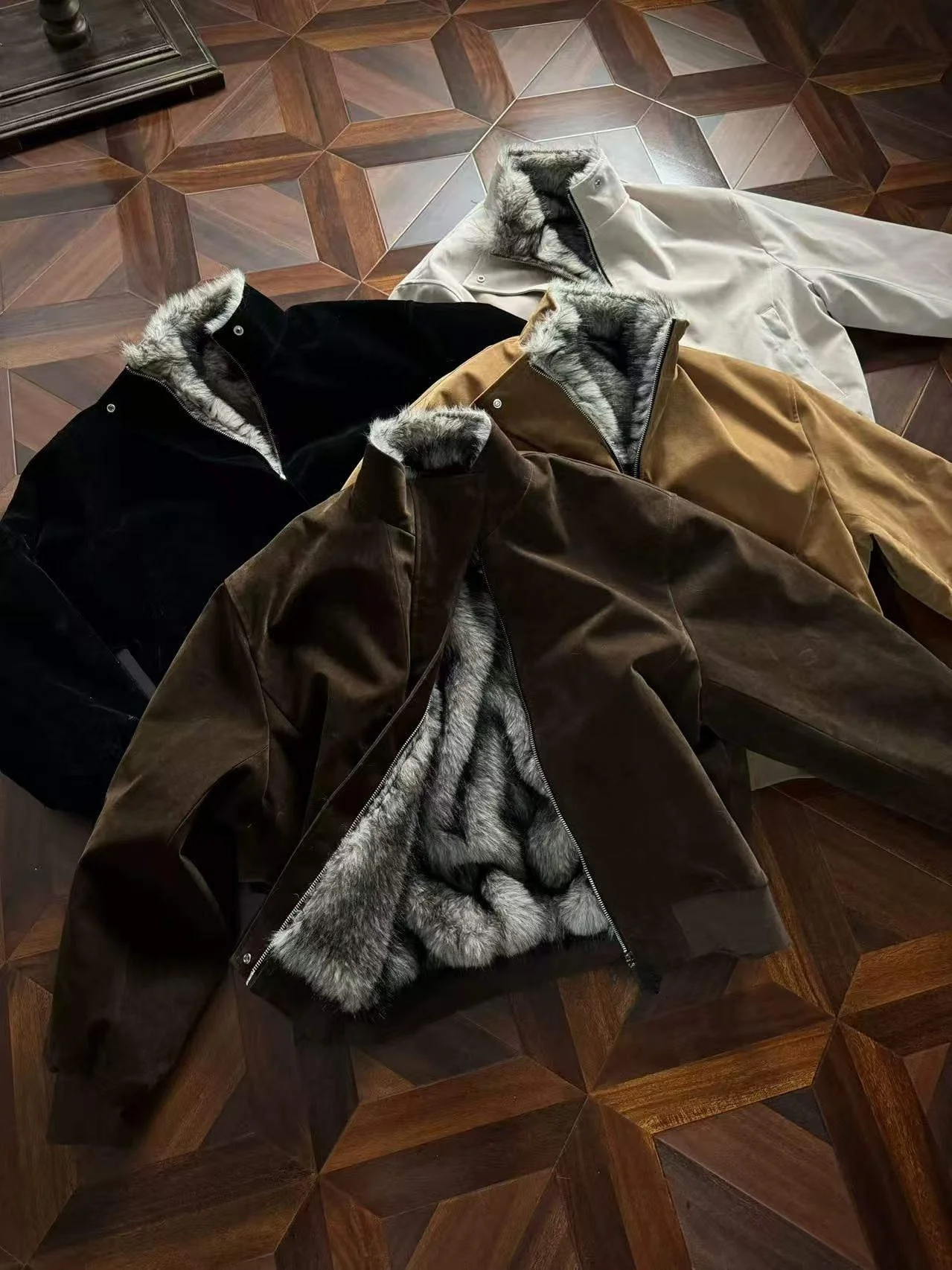 

Куртка мужская зимняя Wolf King Mountain Eagle с замшевым меховым воротником, теплая, в американском стиле, из хлопка, с воротником-стойкой