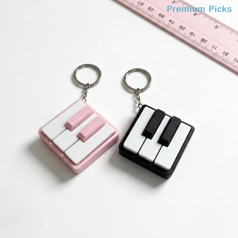 3D Printed Piano Keycap Clicker Keychain Portable Stress Relief Fidget Toy for Office Worker Anxiety Relief Small Surprise Gift