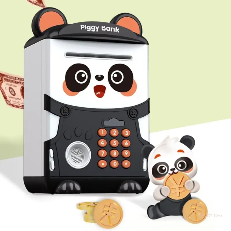 Hucha electrónica con forma Panda, adornos en forma Panda, juguete, caja ahorro dinero, artesanía