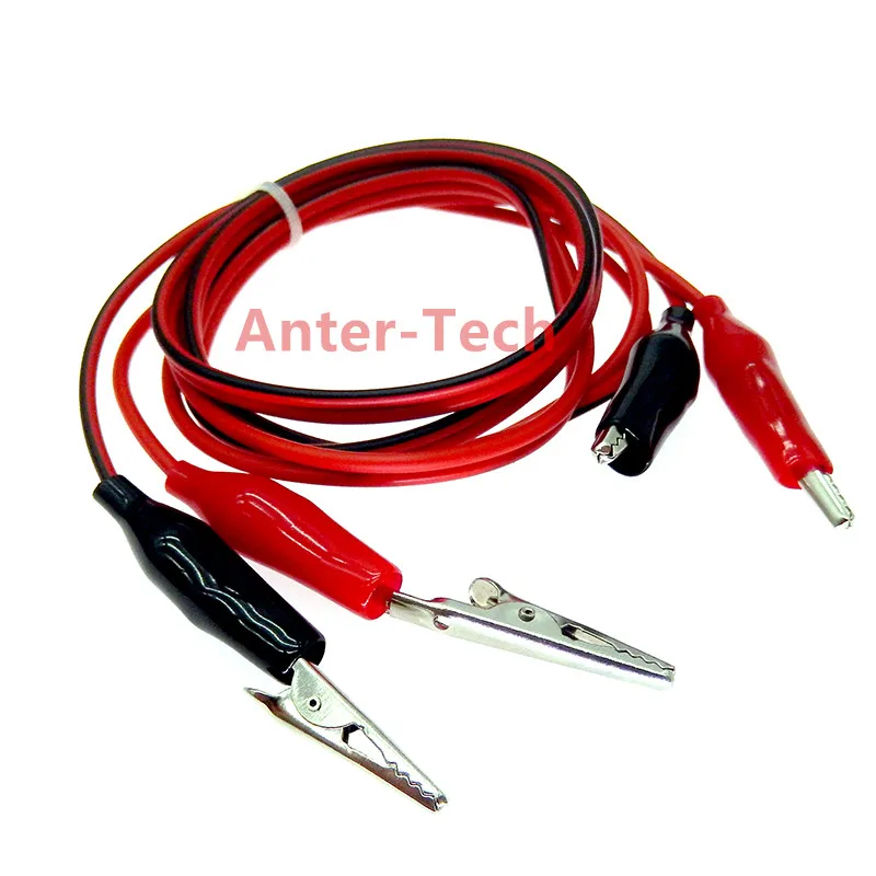 1Pcs 1Meter Dubbele Rode En Zwarte Clips Crocodile Kabel Alligator Jumper Wire Test Leads