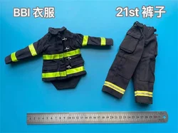 1/6th 21st Toys Model BBI Firefighter Clothes Jacket Biochemical Pants Protective Clothing Mini Toys Model Accessories For 12