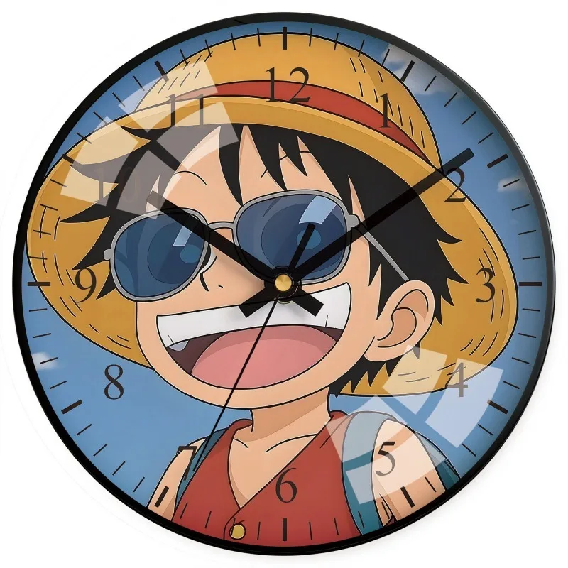 

One Piece Anime Luffy Sanji Zoro Cartoon Bedroom Wall Clock Home Silent Creative Decoration Living Room Wall Clock Holiday Gift
