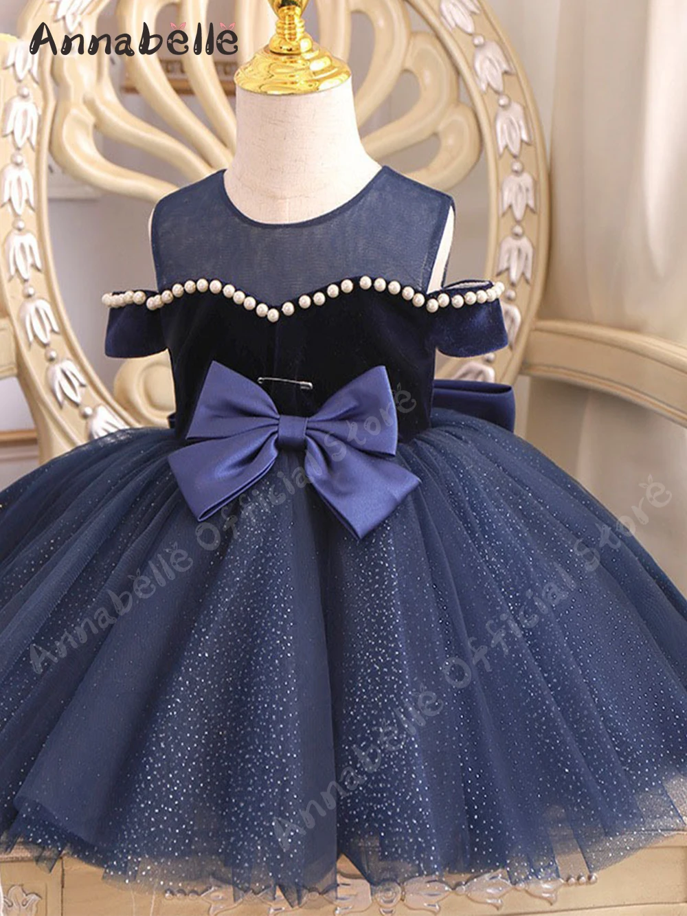 

Annabelle Flower Girl Dress Ball Gown Dress for Girl Short Sleeve News Fashion Dress Girl Birthday Party