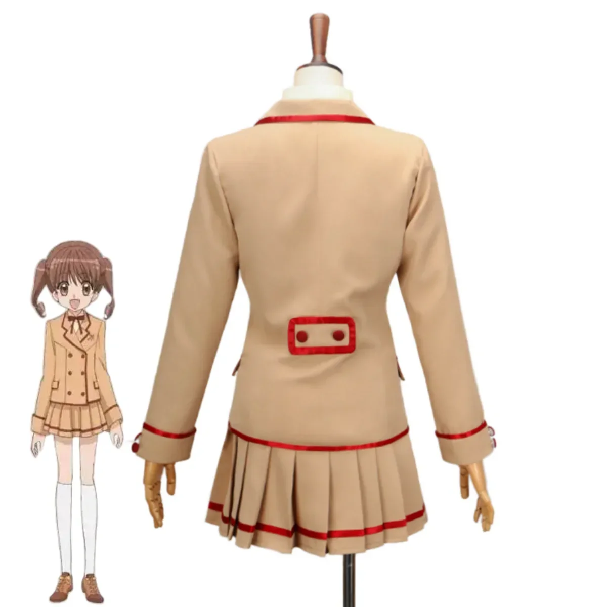 Anime Yumeiro Patissiere Amano Ichigo Cosplay Costume Japan South Korea JK School Uniform Coffee Color Coat Woman Campus Suit