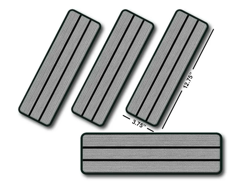 

Boat EVA Step Pads Trailer Pads Non Skid 4-Pc Stick On Teak 12.75*3.75 Inch