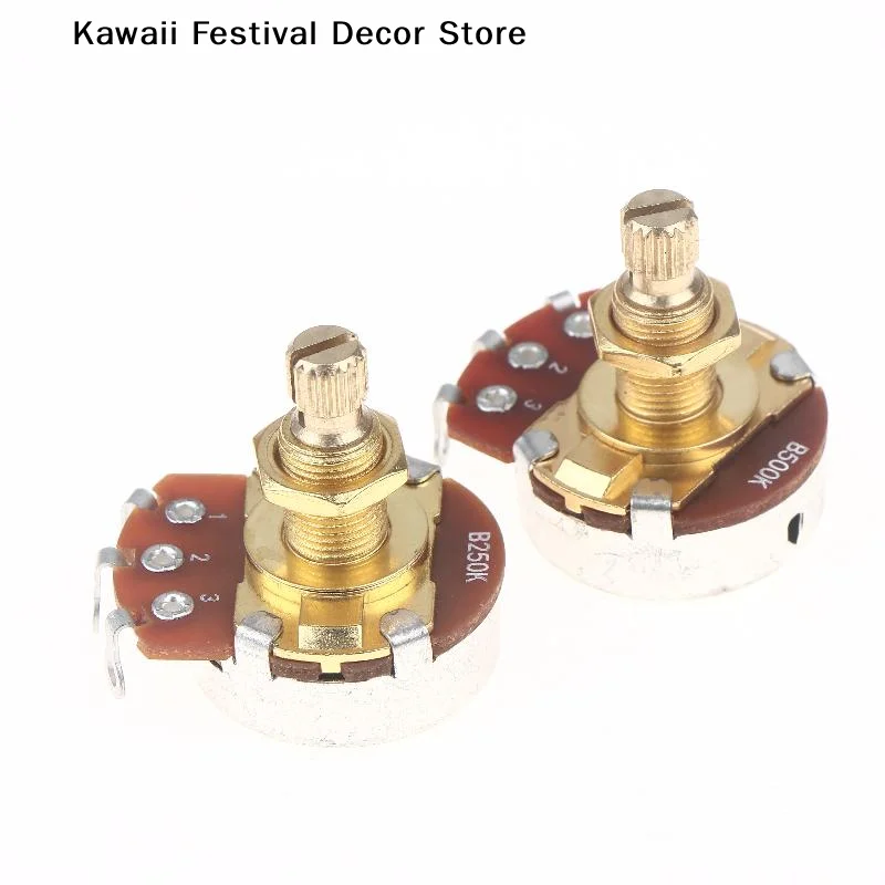 【K】1Pcs A500K A250K B250K B500K Guitar Potentiometer Pot Low Torque And Low Noise Smooth Feel Brass Shaft