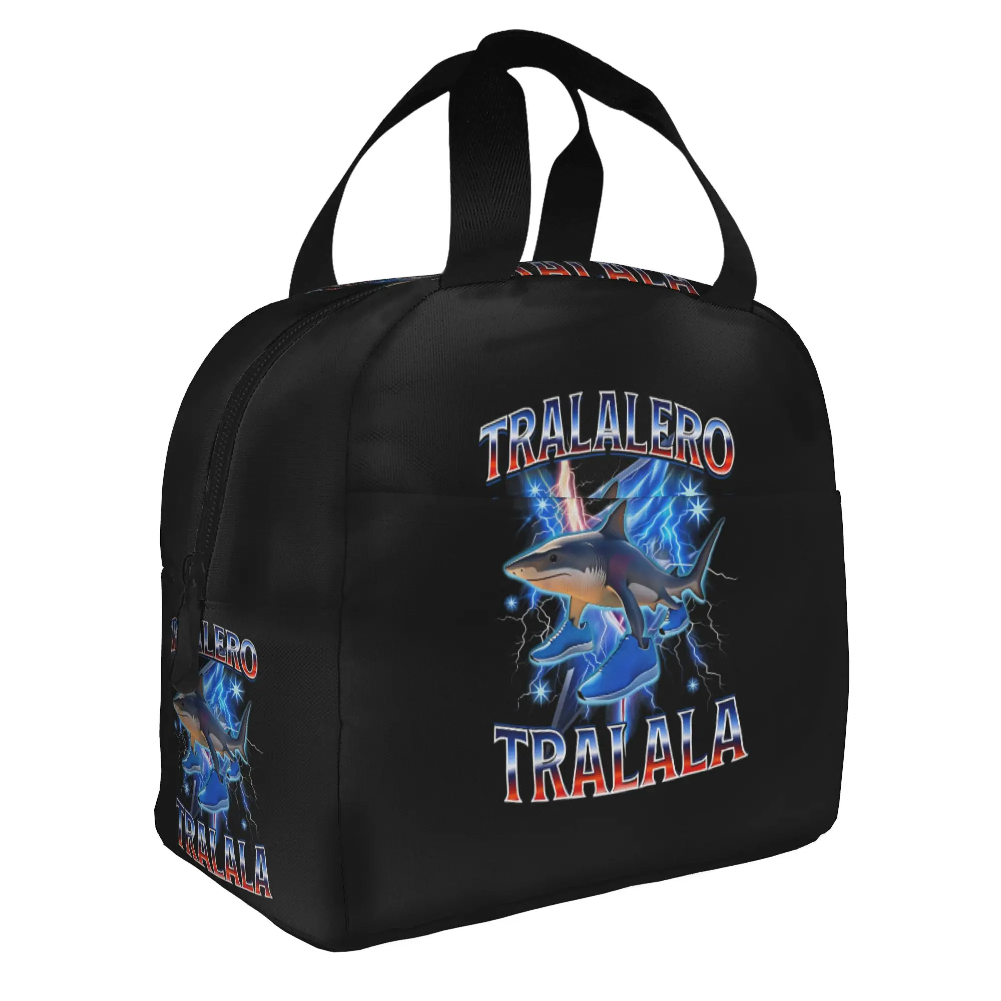 

Tralalero Tralala Italian Brainrot Lunch Bag Women Funny Meme Warm Cooler Insulated Lunch Box for School