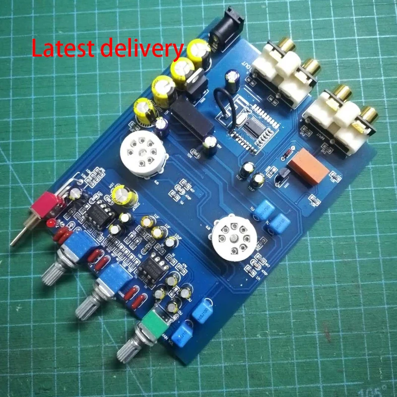 KYYSLB Originale NE5532 DC12V2A 4.2 Bluetooth HIFI Preamplificatore 6J5 Home Audio Amplificatore a Valvole Febbre Bile Bordo Tono Preamplificatore 470UF /25V