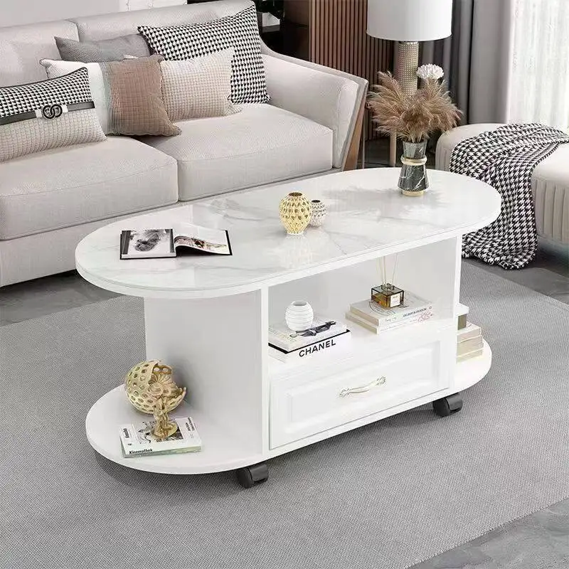 

High Moving Coffee Table Luxury Modern Living Room Storage Designer Organizer Side Table Writing Couchtisch Trendy Furniture