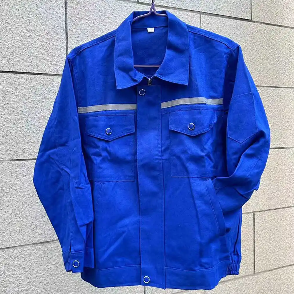 Set da Lavoro 100% Cotone Puro per Uomo, Resistente all'Usura, Tuta Protettiva per Saldatura Anti-Calore, Primavera-Autunno