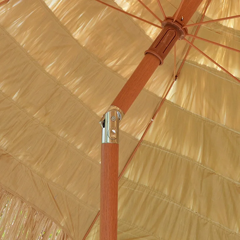 Simulated Straw Umbrella Reinforced Straw Umbrella Windproof and Rainproof Outdoor Sun Umbrella