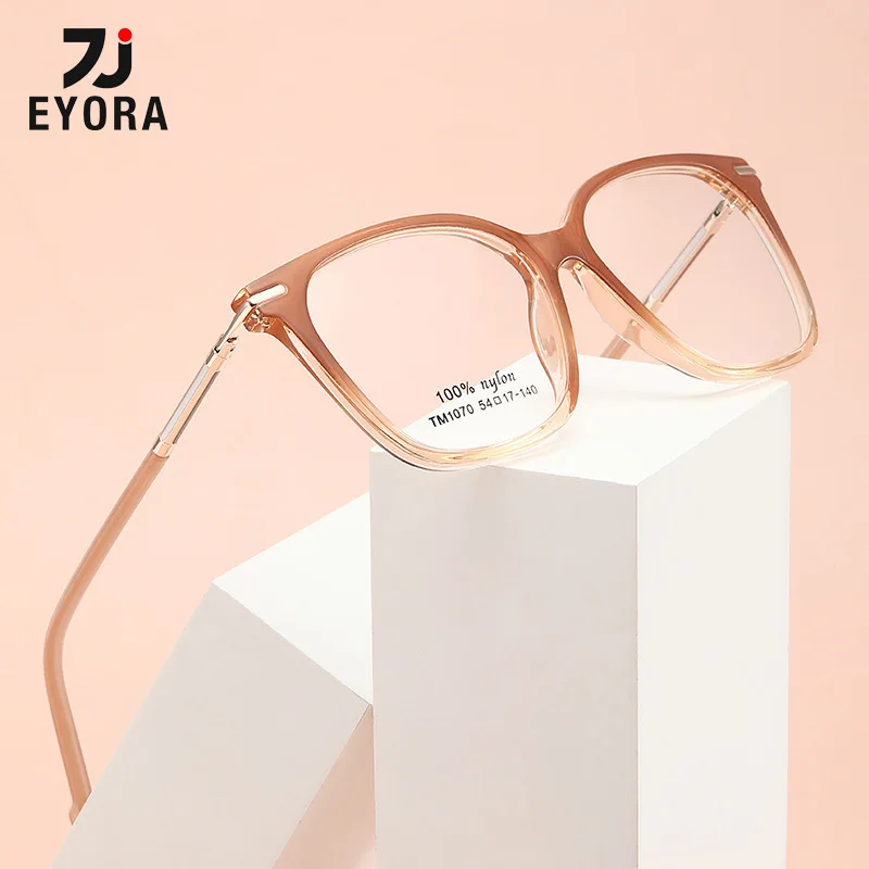 

EYORA Oversize Frame Skinny Face Women Reading Glasses Anti Blue Ray Myopia and Hyperopia Photochromic Prescription Eyewear Lens