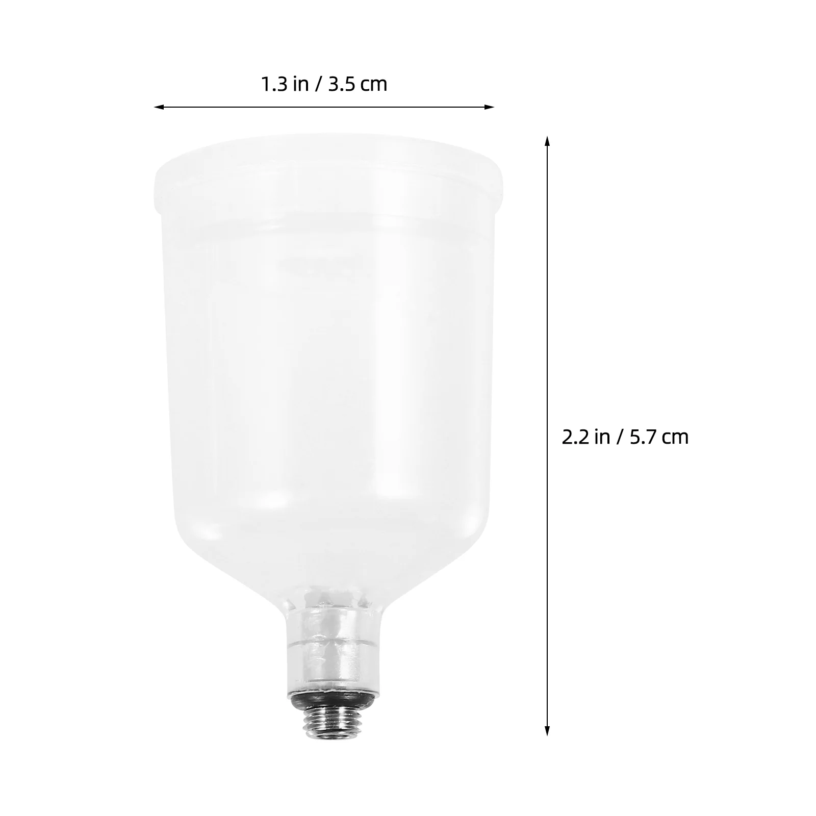 Récipient en plastique transparent pour aérographe, peinture en aérosol, fournitures de subdivision de remplissage, poignées de remplacement de pigment amovibles, standardisation