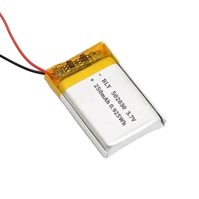 502030   Baterai 3.7V 250MAh Lipo Polimer Baterai Li-ion Isi Ulang Ph-2.0mm untuk Headset Bluetooth Perekam Mobil Mainan Mobil