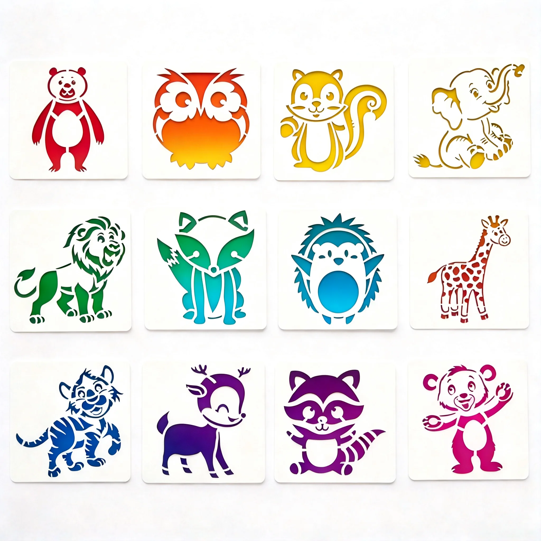 60-pz-stencil-per-disegno-con-animali-dei-cartoni-animati-scoiattolo-leone-stencil-per-pittura-per-decorazione-di-album-e-scrapbook-all'ingrosso