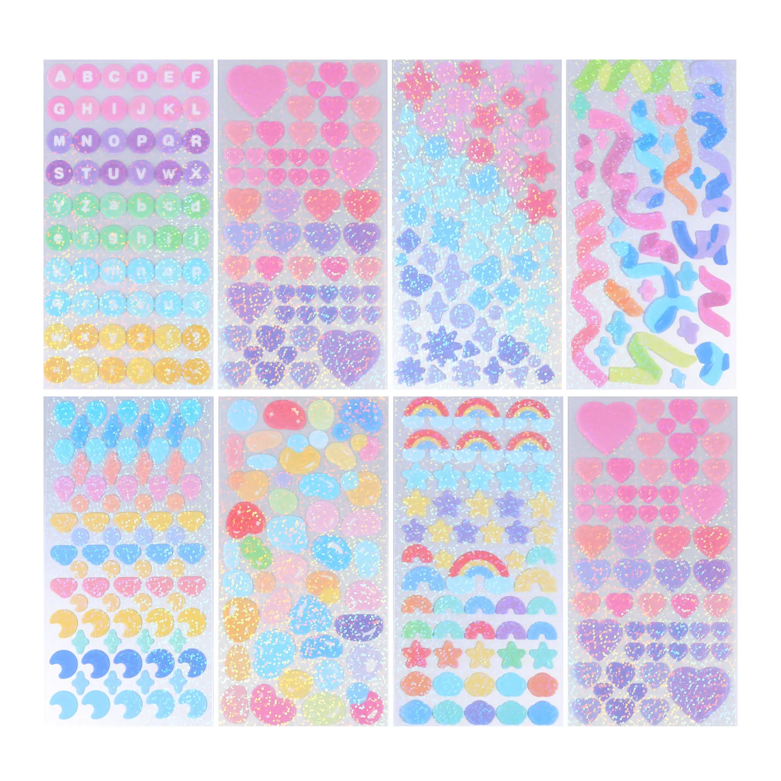 

Decorative Stickers Crafts Kids Colored Envelope PVC Scrapbooking Bright Creative No Glue Easy Smooth Surface Greeting Cards