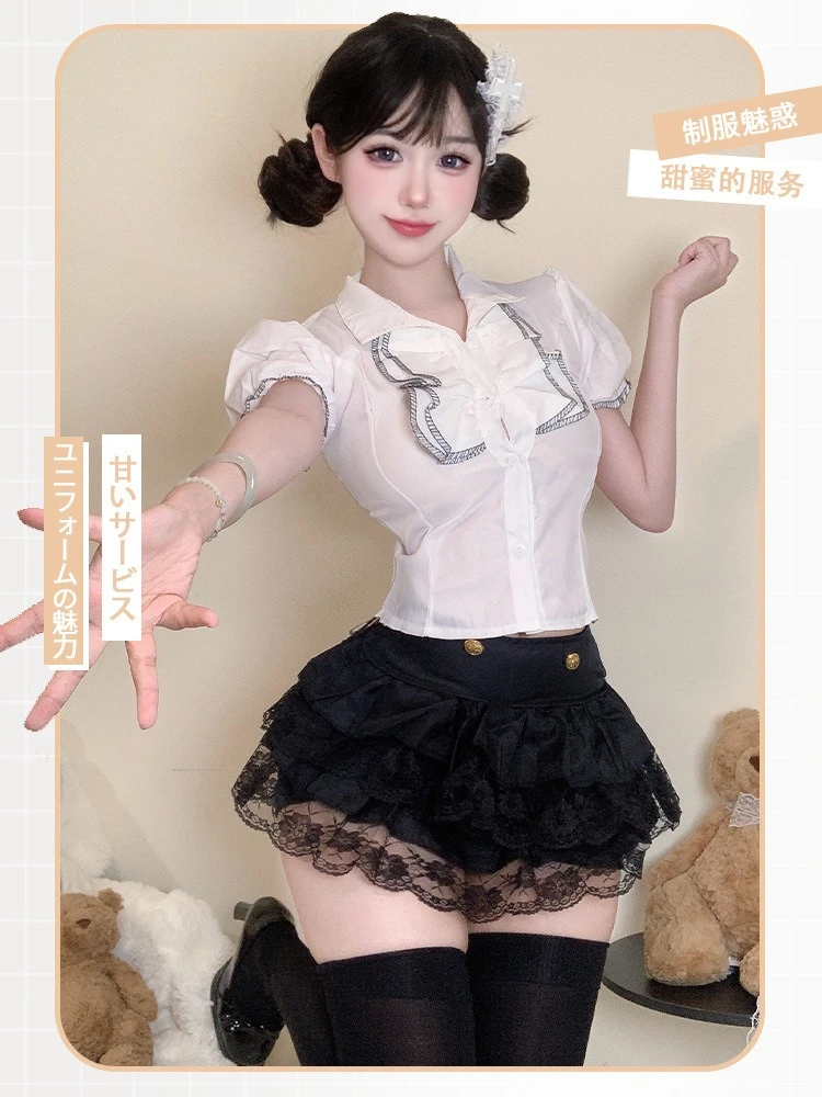 

3XL плюс размер школьная форма платье прозрачное эротическое белье порно косплей Япония аниме Лолита школьницы плиссированная юбка наряд