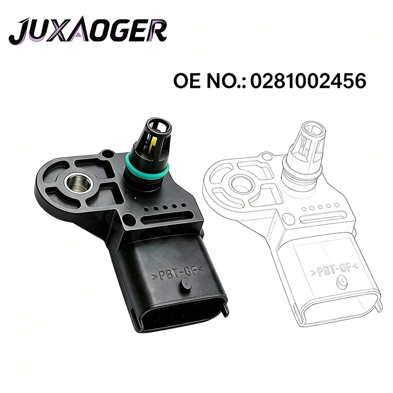 Intake Manifold Absolute Pressure MAP Sensor 0281002456 55240726 For Fiat Punto 188 Panda Bravo Lancia Ypsilon 1.2L 1.4L 00-16