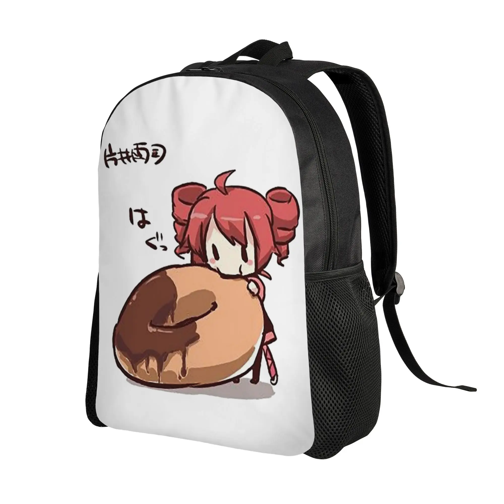 Kasane Teto Eat Donut Backpack Women Men  Durable Backpacks Polyester Streetwear School Bags Camping Colorful Rucksack