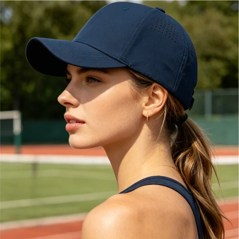 Unisex Quick Dry Waterproof Baseball Cap Custom Logo Text Embroidery Premium Cap For Gym Fitness Sports Outdoor 5