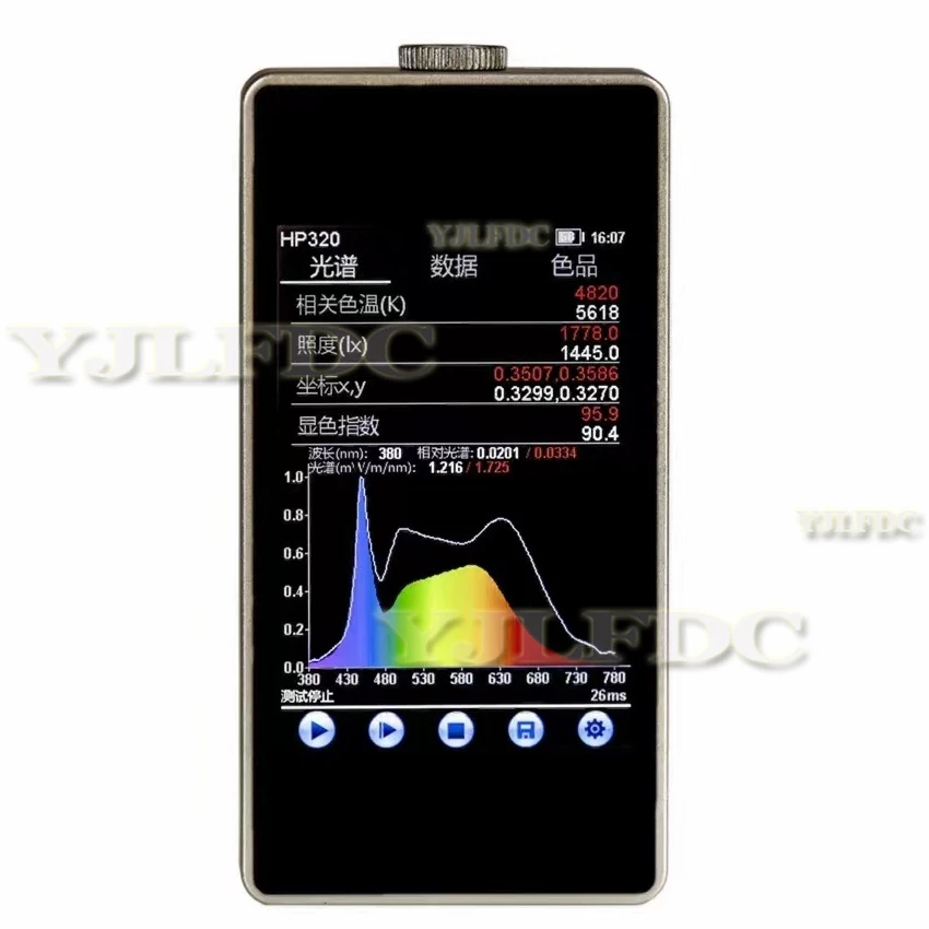 PHOTO200 HP320 330 380-780nm light Spectrometer Portable CCT CRI Lux meter