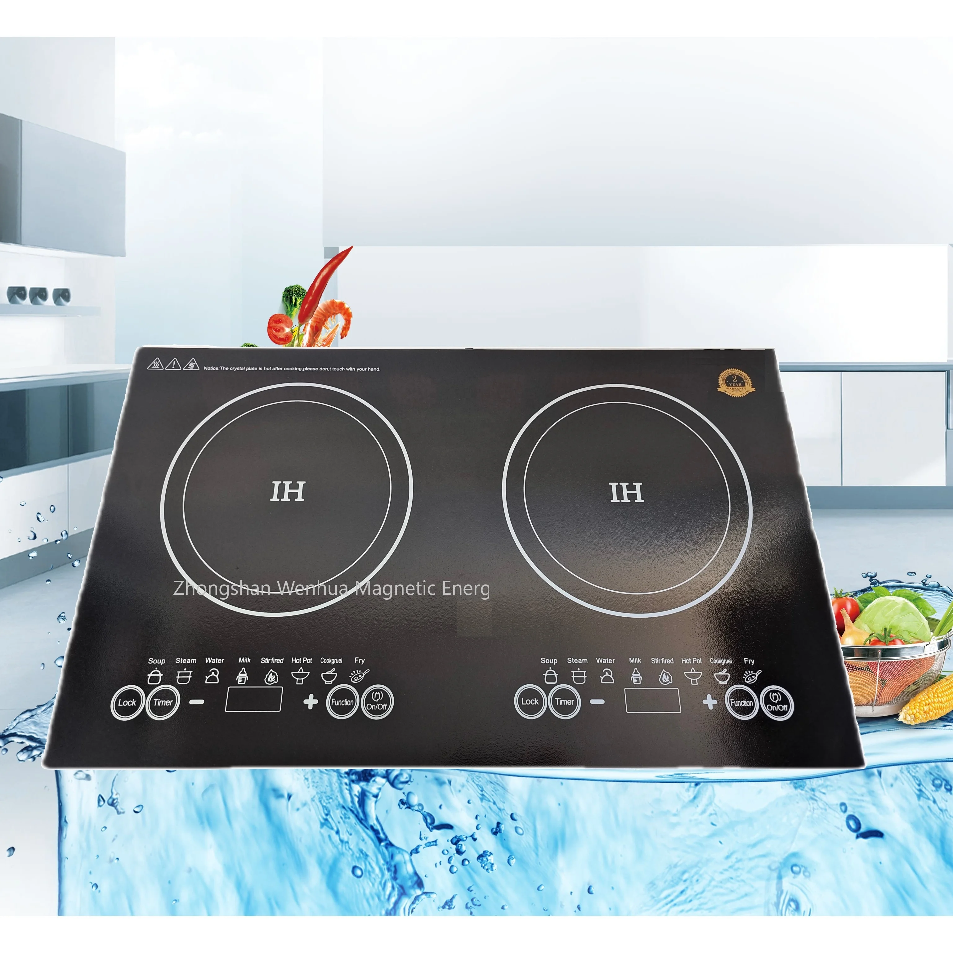 المبيعات الساخنة المحمولة مزدوجة التعريفي كوكتوب تصميم جديد صغير ذكي 2 الموقد موقد كهربائي التعريفي المواقد